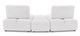 Furniture of America® Stavanger White Curved 2-Seater with Ottoman-2