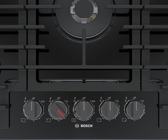 Bosch® 800 Series 30" Black Gas Cooktop-2