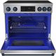 Thor Kitchen® Gordon Ramsay Collection 36" Stainless Steel Pro Style Induction Range with Tilt Panel Touch Control and Blue Trim-1