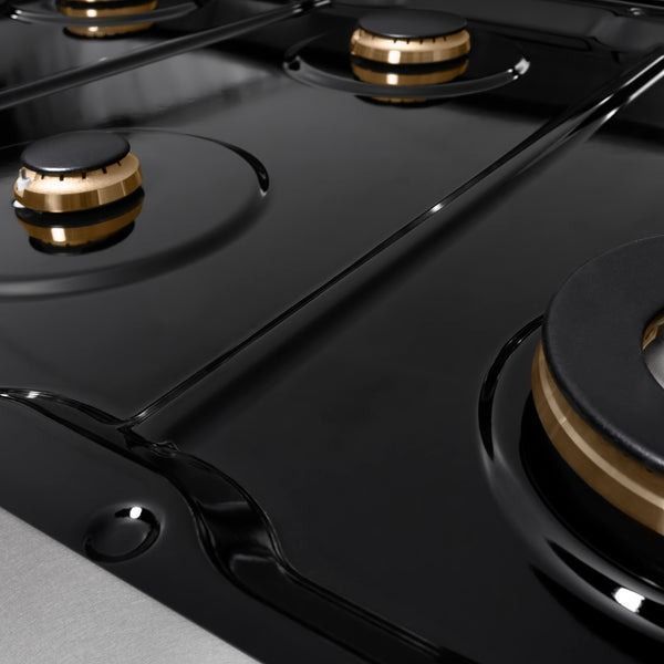 ZLINE Paramount 48" Black Stainless Steel Gas Cooktop-3