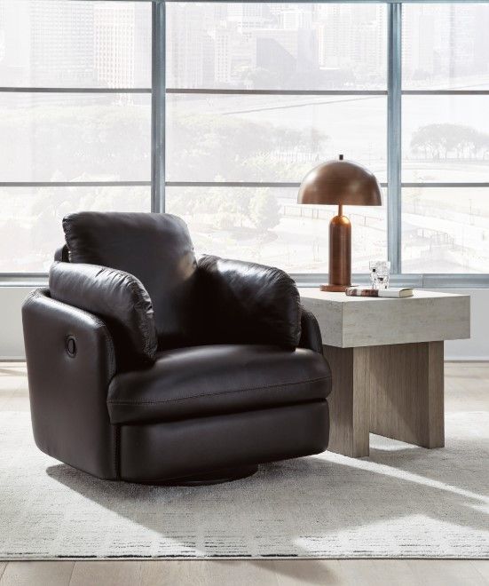 Signature Design by Ashley® ModMax II Black Manual Swivel Glider Recliner-1