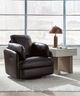 Signature Design by Ashley® ModMax II Black Manual Swivel Glider Recliner-1