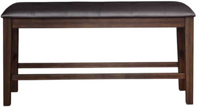 Signature Design by Ashley® Haddigan Dark Brown Upholstered Counter Dining Bench-2