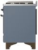 Ilve® Majestic III 60" Blue Gray Pro Style Dual Fuel Natural Gas Range with French Top and Burnished Trim-4
