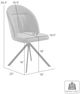Armen Living Hallie Almond/Black Swivel Dining Side Chair-5