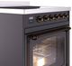 Ilve® Nostalgie II Noblesse 30'' Graphite Matte Pro Style Induction Range with Burnished Trim-4