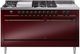 Ilve® Nostalgie II Series 60" Burgundy Pro Style Dual Fuel Range-0