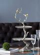 A & B Home Silver Iron Branch 2-Tier Tray-4