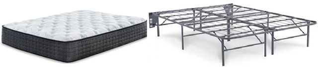 Sierra Sleep® by Ashley® Limited Edition 2-Piece Hybrid Plush and Better than a Boxspring Foundation Queen Mattress Set-0