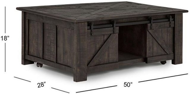 Magnussen Home® Garrett Weathered Charcoal Lift Top Cocktail Table-1