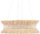 Currey & Company Seychelles Natural Raffia/Sugar White Chandelier-0