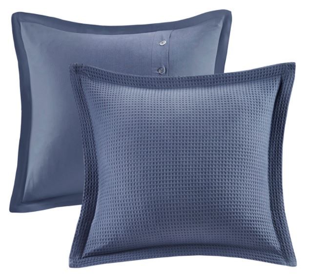 Olliix by Madison Park Signature Noble Blue Queen Cotton Comforter Set-2