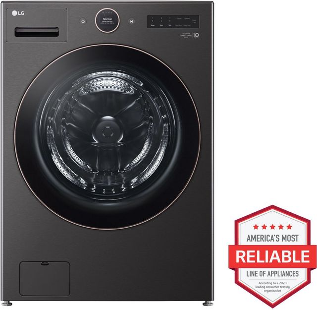 LG 5.0 Cu. Ft. Black Steel Front Load Washer-1