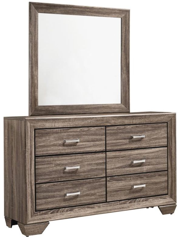 Coaster® Kauffman Washed Taupe Dresser and Mirror -0