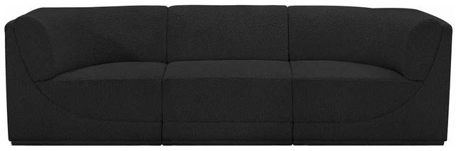 Meridian Furniture Ollie 3-Piece Black 98" Sofa-1