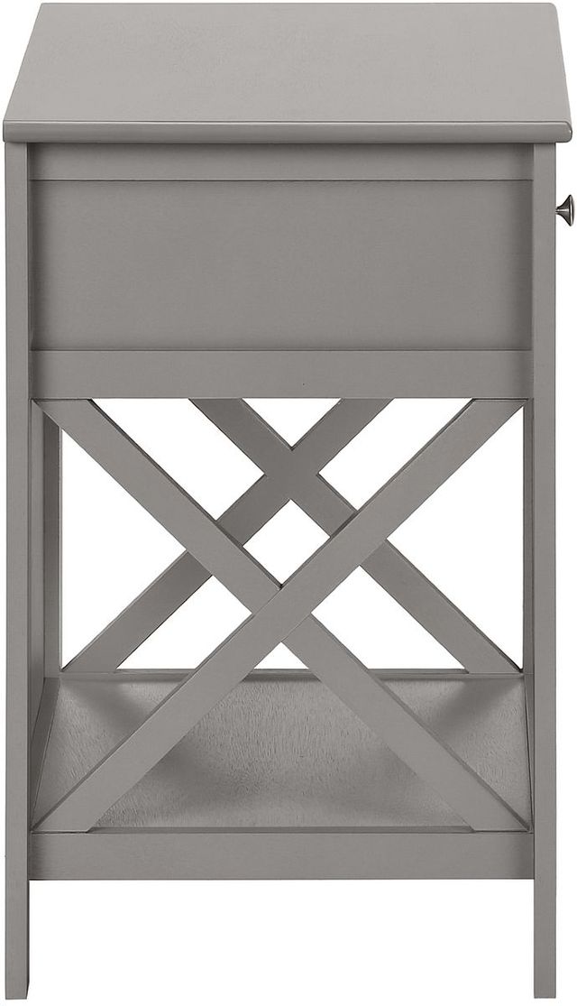 Monarch Specialties Inc. Dark Grey Veneer 2-Tier Storage End Table-3