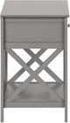 Monarch Specialties Inc. Dark Grey Veneer 2-Tier Storage End Table-3