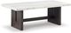 Signature Design by Ashley® Burkhaus White Coffee Table with Dark Brown Base-0