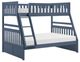 Homelegance® Nora Blue Twin/Full Bunk Bed-0