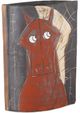 Currey & Company Artistic Black/Red Horse Medium Vase-2