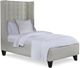 Century® Details Wing Bed Twin Upholstered Wing Medium Headboard Panel Bed-0