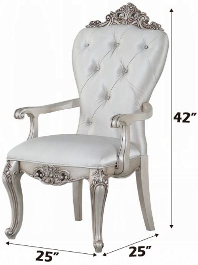 ACME Furniture Gorsedd 2-Piece Cream/Golden Ivory Arm Chair-2