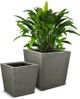 Le Present Low Tapered Anthracite 18" Planter-2