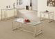 Coaster® Merced Tempered Glass Top Sofa Table with Nickel Square Base-1