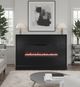 Legends Home Real Cozy Malibu Seal Skin Black Fireplace Mantel-1