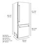 ZLINE Autograph Edition 30" 16.1 Cu. Ft. Stainless Steel Built-In Bottom Freezer Refrigerator with Water Dispenser and Ice Maker with Graphite Gray Interior and Champagne Bronze Helix Handles-1