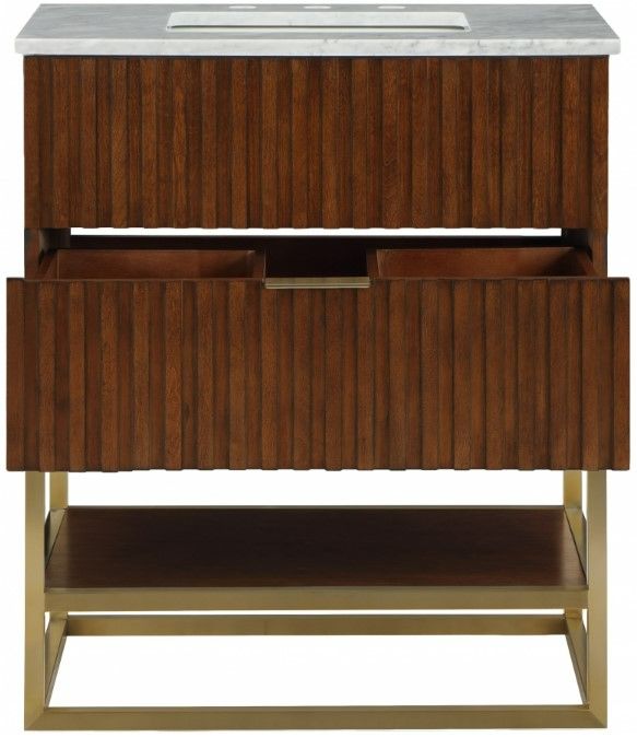 Meridian Furniture Monad Walnut 30" Bathroom Vanity-3