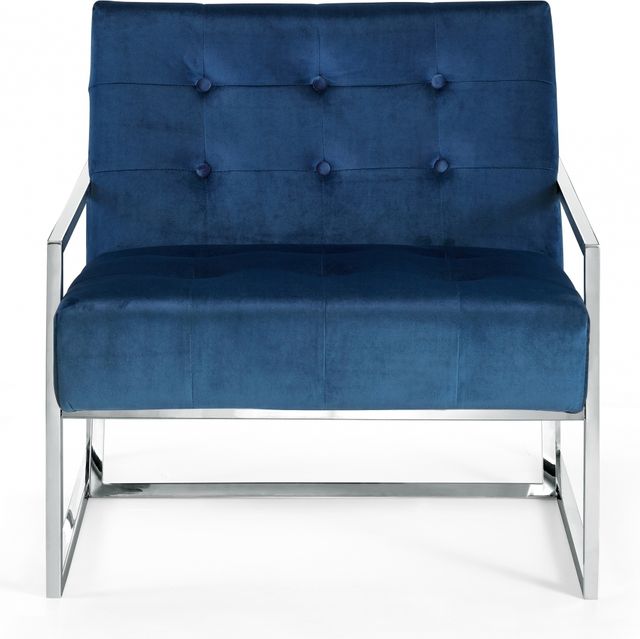 Meridian Furniture Alexis Navy Velvet Chair-1