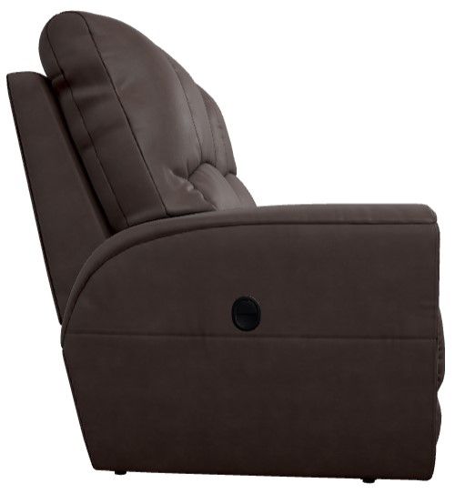 La-Z-Boy® Cassian Walnut Leather Manual Reclining Loveseat-3
