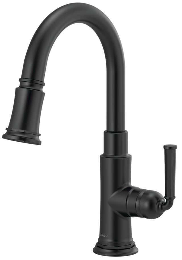 Brizo Rook® Matte Black Pull-Down Prep Faucet-0