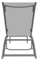 Telescope Casual Kendall Abalone/Graphite Aluminum/Fabric Outdoor Sling Stacking Armless Lay-Flat Chaise-3