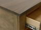 International Furniture Direct Parota III Barrel Brown Sofa Table-4