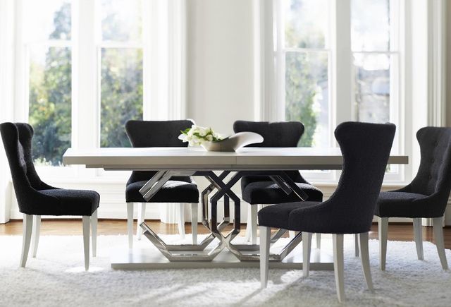 Bernhardt Silhouette Eggshell Rectangular Dining Table-1