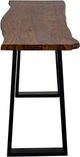 Porter International Designs Manzanita Harvest Console Table with Black Trapezoid Base-2