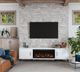 Legends Home Real Cozy Malibu White 95" Fireplace Console-1