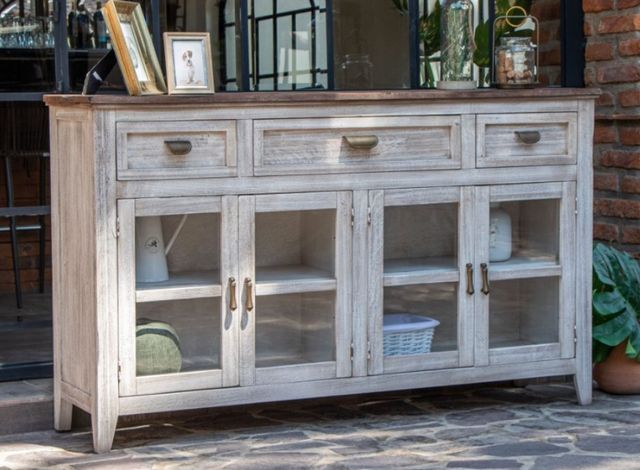 International Furniture Direct Sahara Brown/White Console-1