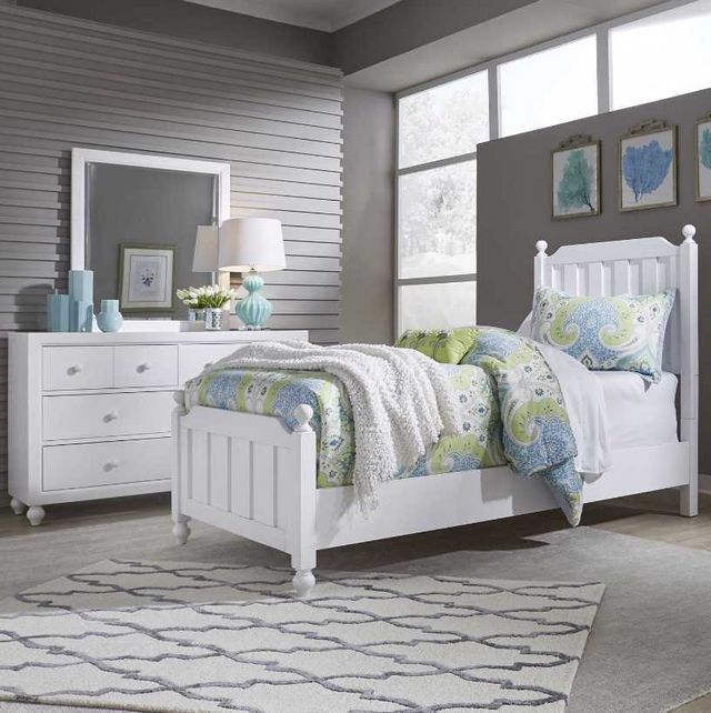 Liberty Furniture Cottage View 3-Piece White Youth Twin Panel Bed Set
