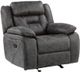 Homelegance® Madrona Hill Gray Manual Glider Reclining Chair-0