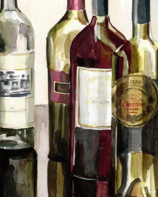 Classy Art Auburn Wine Collection I by Heather A. French-Roussia Wall Art-0
