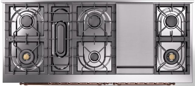 Ilve® Nostalgie II Series 60" Blue Grey Pro Style Dual Fuel Range-2