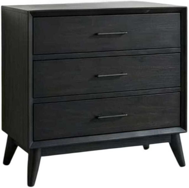 Liberty Furniture Century Modern Black Walnut Nightstand with Charging Station-0