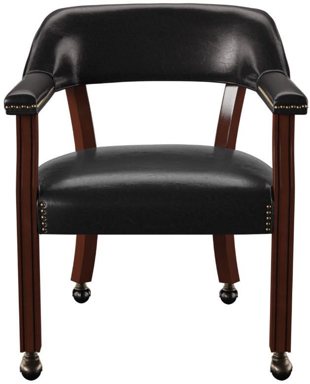 Steve Silver Co. Tournament Black/Medium Cherry Dining Arm Chair-1