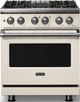 Viking® 5 Series 30" Pure White Pro Style Dual Fuel (LP) Range with Polished Chrome Trim-0
