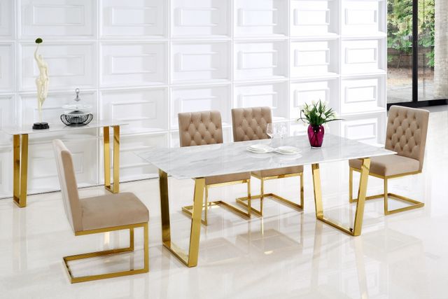 Meridian Furniture Cameron Gold Dining Table-1