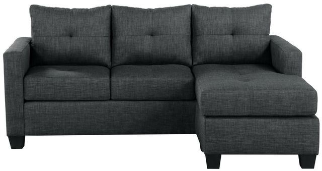 Mazin Furniture Phelps 2-Piece Dark Gray Reversible Sofa Chaise Sectional-2