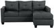 Mazin Furniture Phelps 2-Piece Dark Gray Reversible Sofa Chaise Sectional-2
